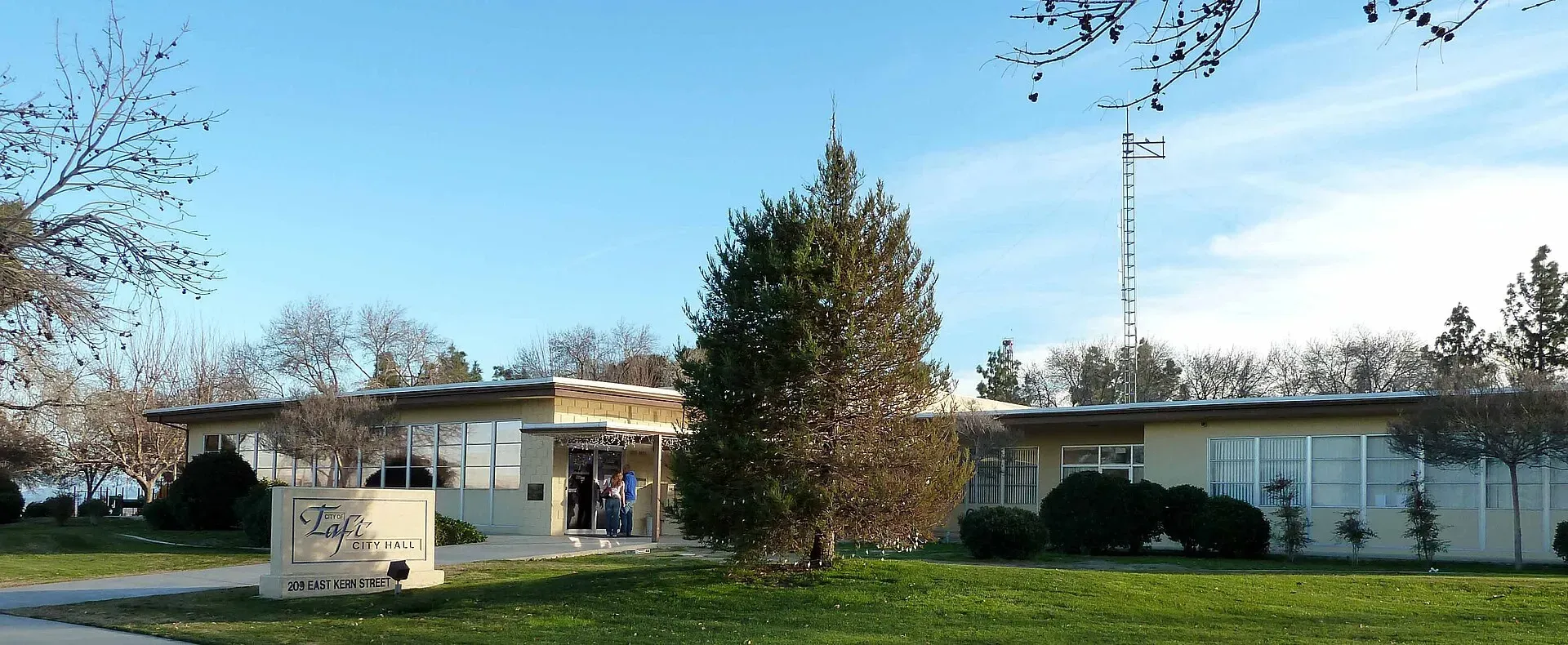 A house with a sign that says ' a ' on it