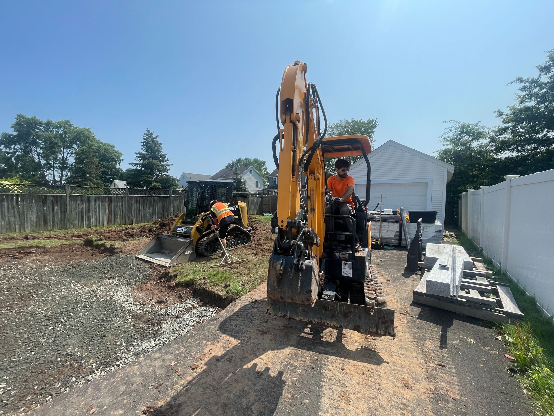 Patio & Drainage Excavation in West Hartford, Connecticut Landscape Solutions
