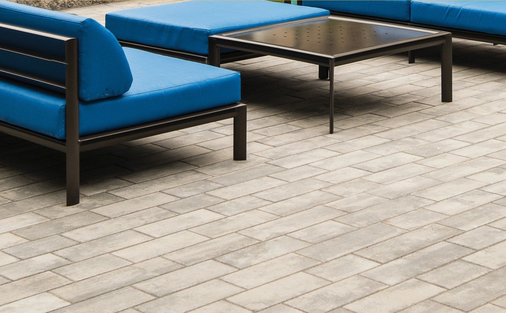 Plank Style Nicolock Pavers Outdoor Lounge Area West Hartford, CT