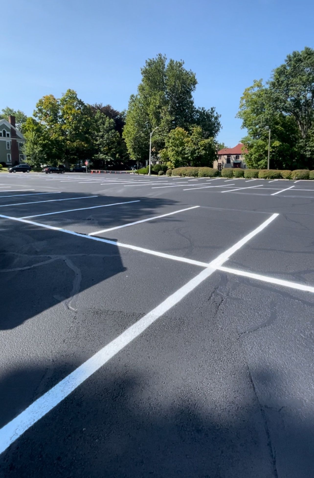 west hartford commercial parking lot in west hartford that we line striped and seal coated