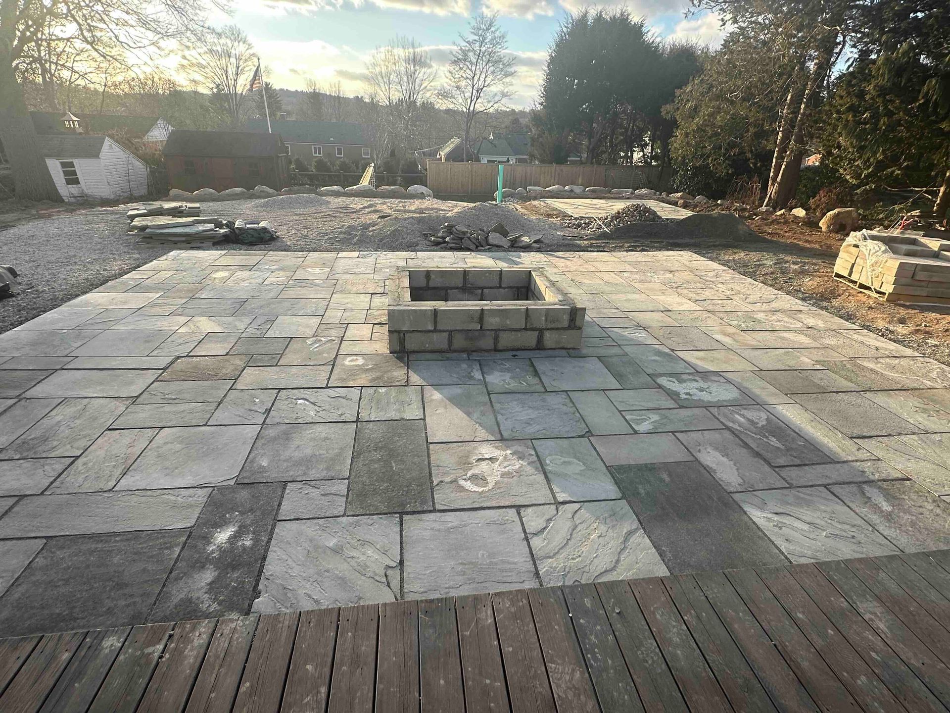 Natural Bluestone Patio Installed in West Hartford, CT