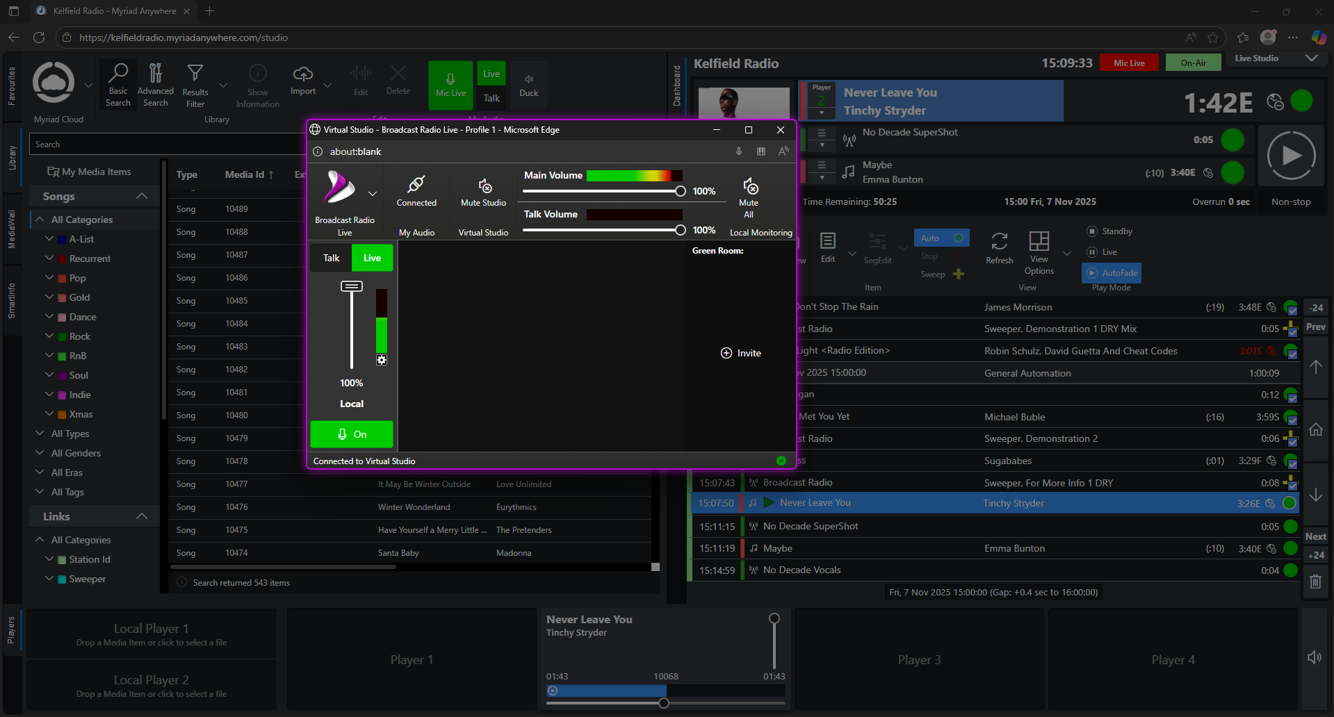BR Live panel for live remote contibution.