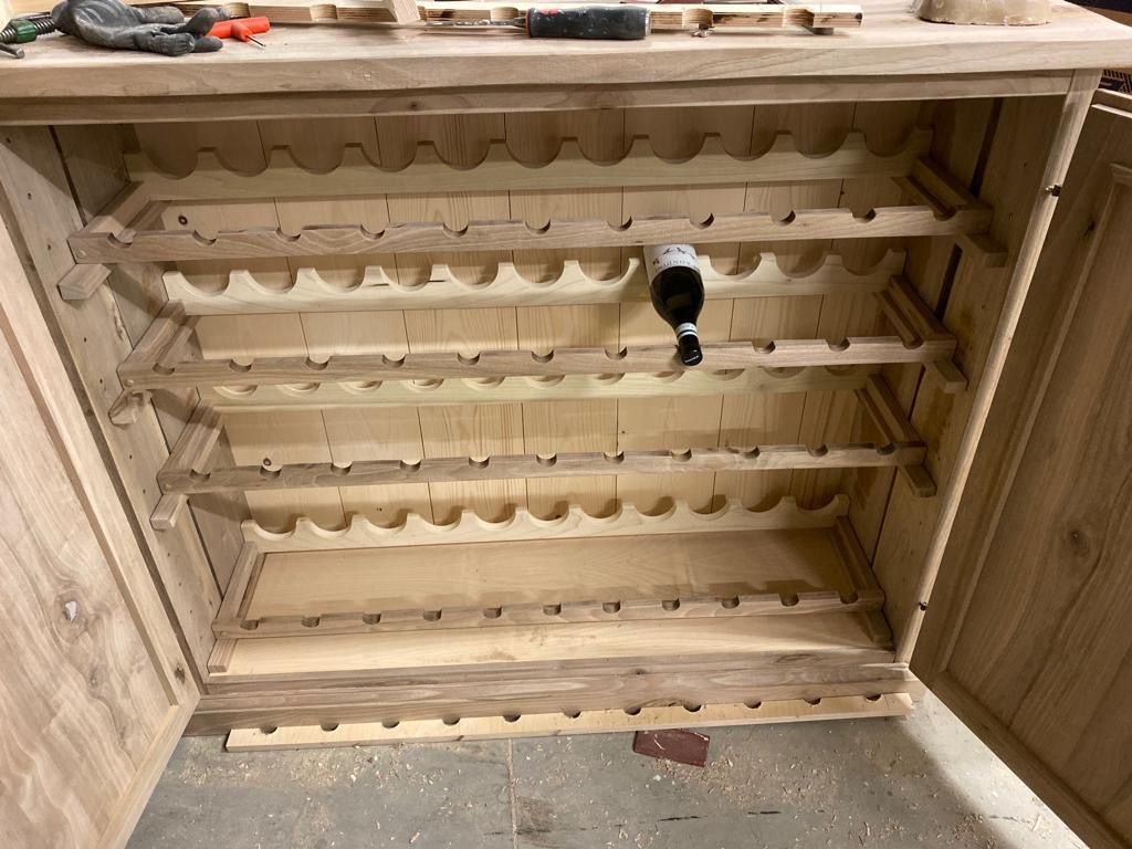 porta vini in legno