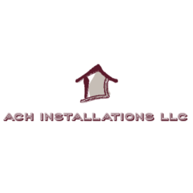 ACH Installations LLC logo: a brown stylized house above text in similar color.