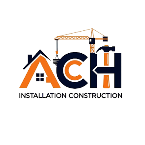 ACH Installations LLC logo: a brown stylized house above text in similar color.