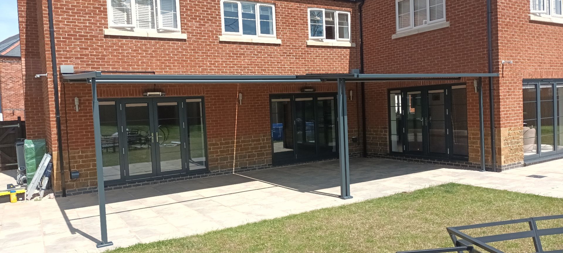 Pergola Awning, Framed Awnings, wall mounted awnings, awnings with legs