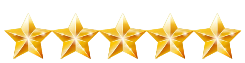 A row of gold stars on a white background.