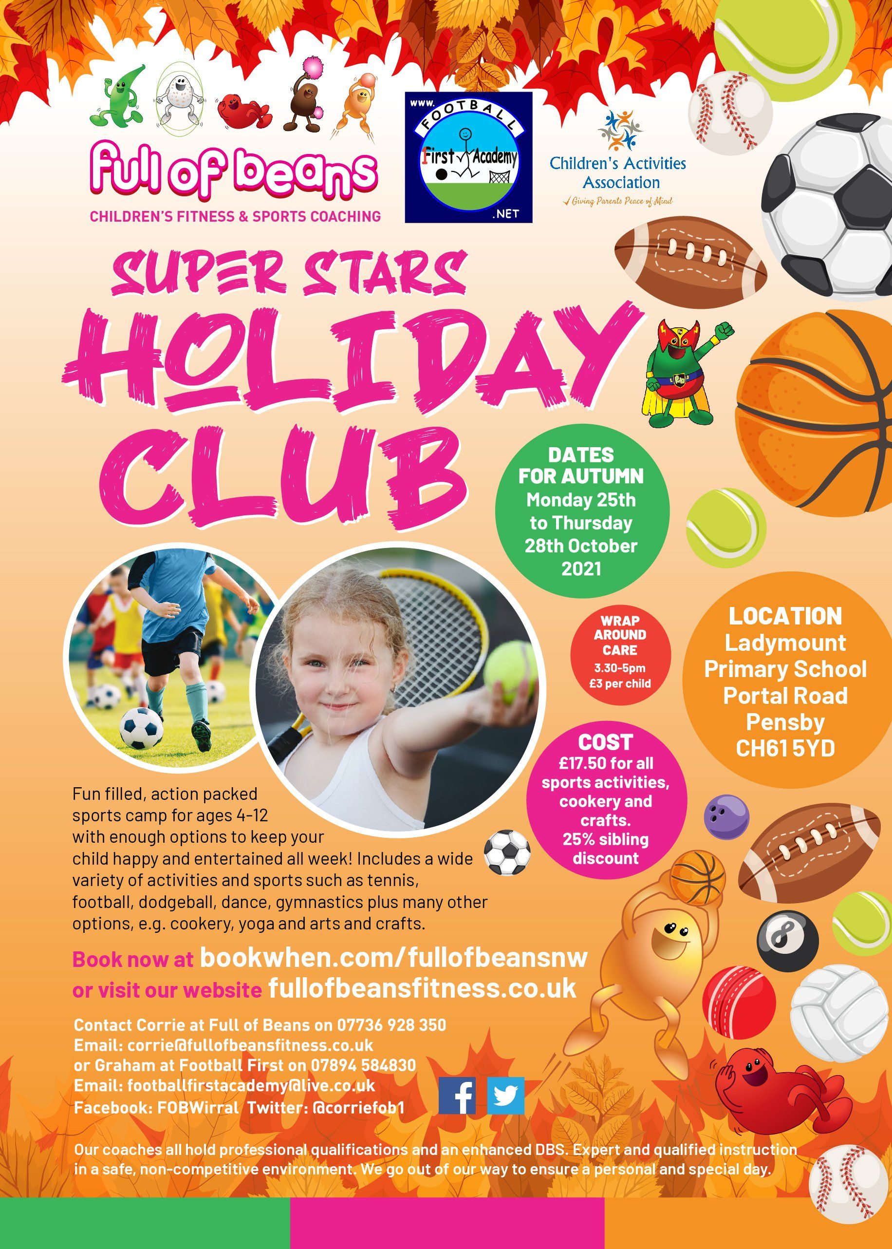 A poster for a super stars holiday club.