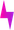 Magenta lightning bolt icon with a sharp angular shape on a white background