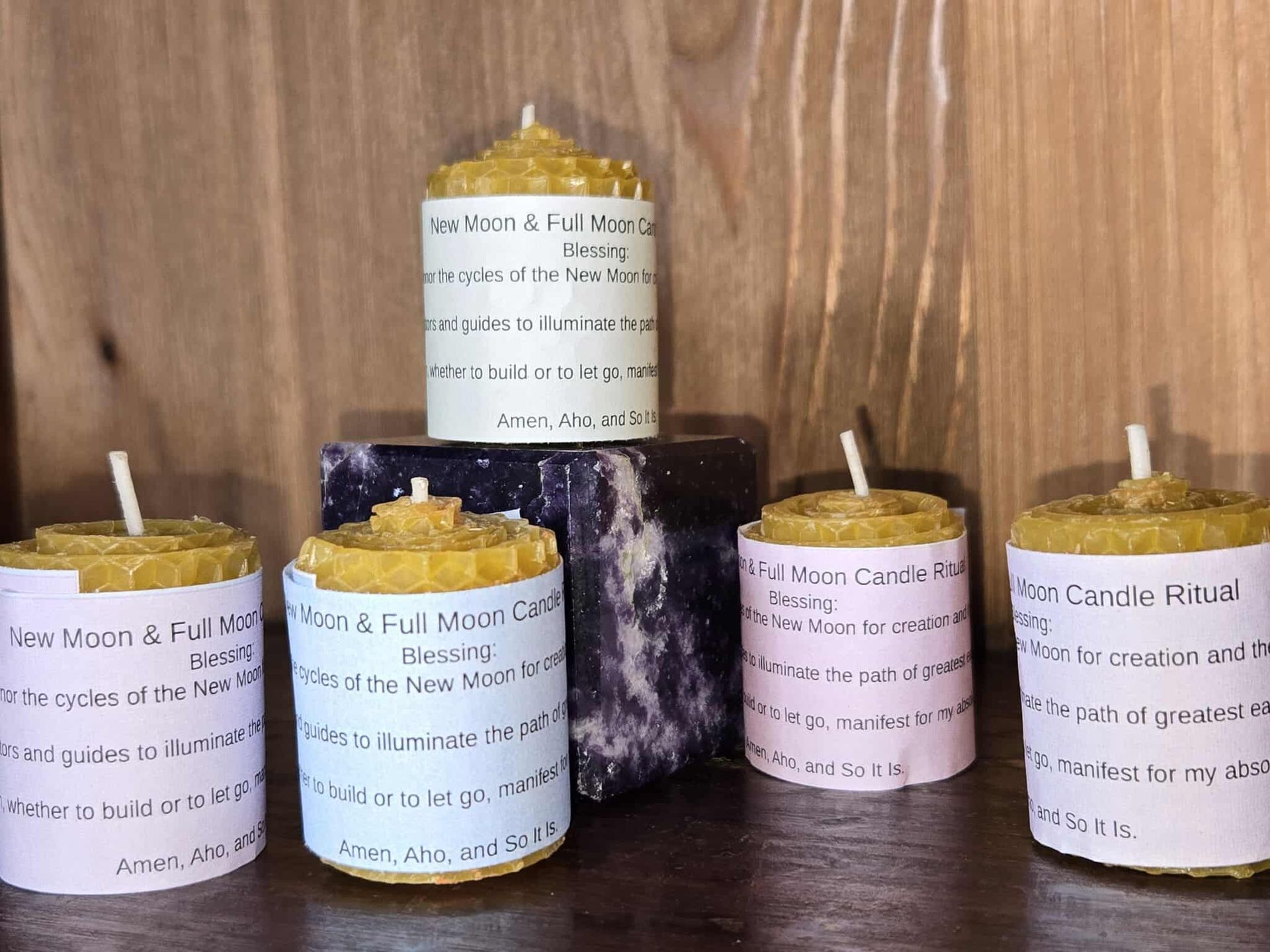 Large High-Vibration Intention Moon Candles