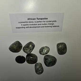 African turquoise is a powerful stone , is perfect for crystal grids.
