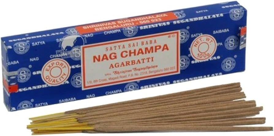 A box of nag champa agarbatti incense sticks