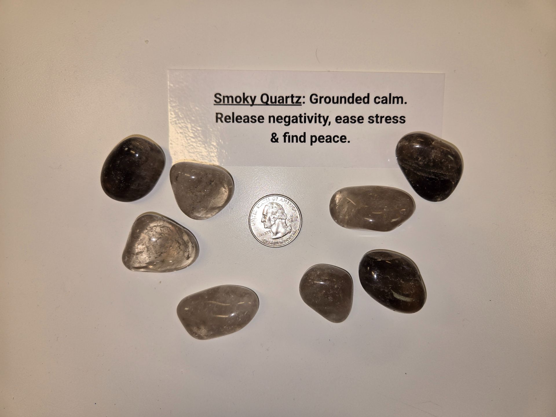 Smoky quartz grounded calm release negativity ease stress and find peace