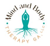 A logo for a company called mind and body therapy ga.