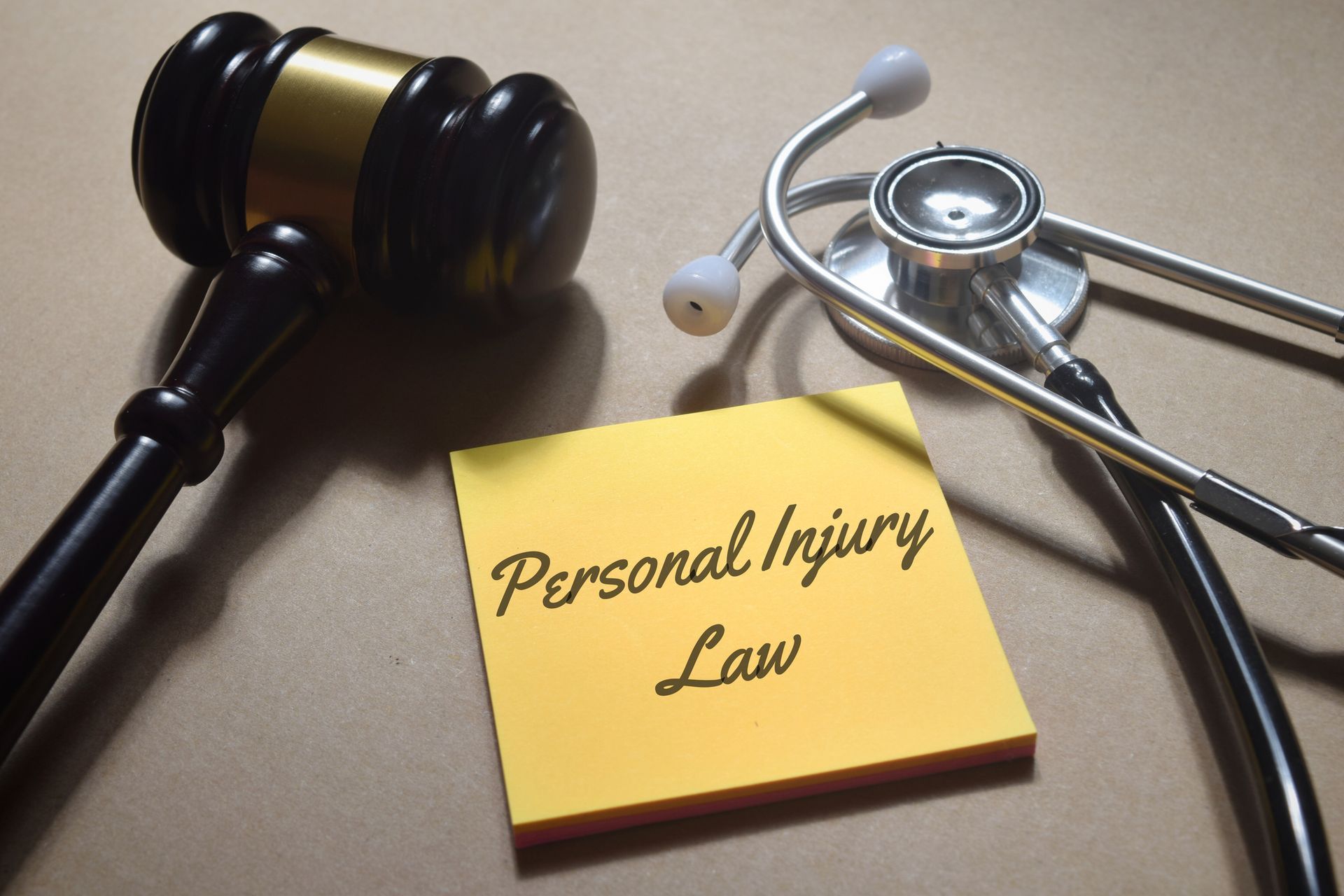 Stethoscope and gavel symbolize care and justice in personal injury law. Stethoscope and gavel symbolize care and justice in personal injury law.