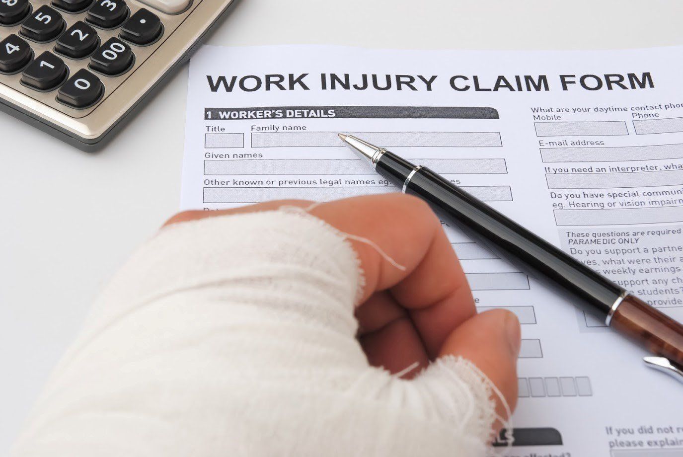 Work Injury Claim Form — Marlton, NJ — Borbi Clancy and Patrizi
