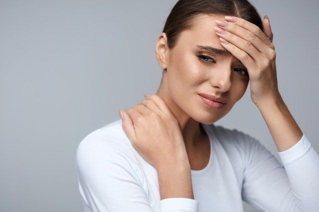 Woman Suffering from Neck Pain — Marlton, NJ — Borbi Clancy & Patrizi LLC