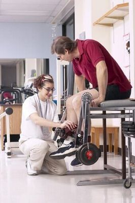 Leg Injury — Nurse Helping An Injured Man in Marlton, NJ