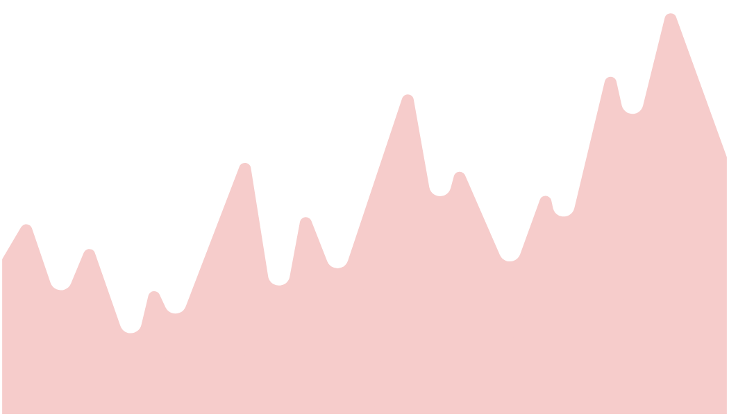 A pink and white graph on a white background.