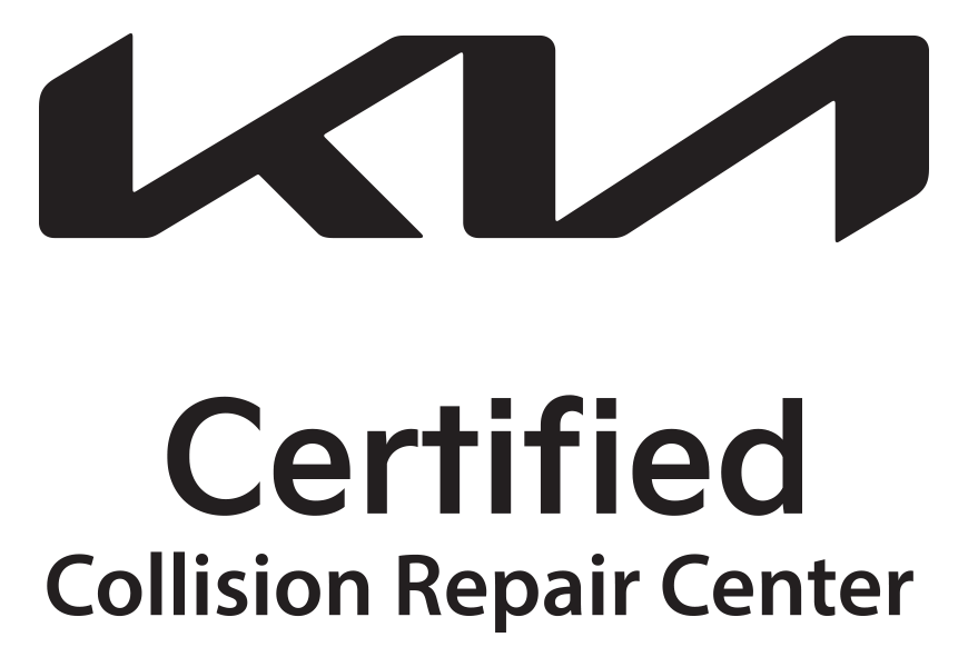 KIA Certified Collision Repair Center logo: Black
