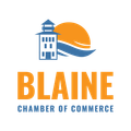 A logo for the Blaine chamber of commerce