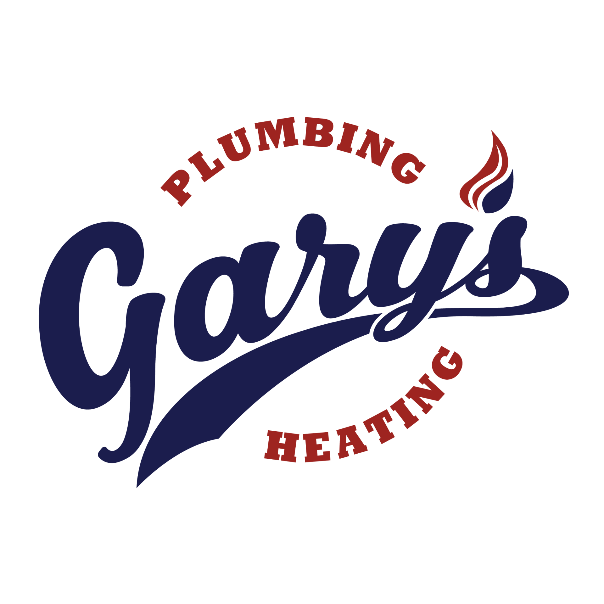 A logo for gary 's plumbing and heating
