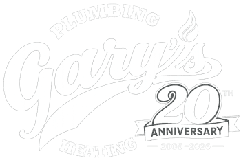 Gary's Plumbing & Heating logo in White