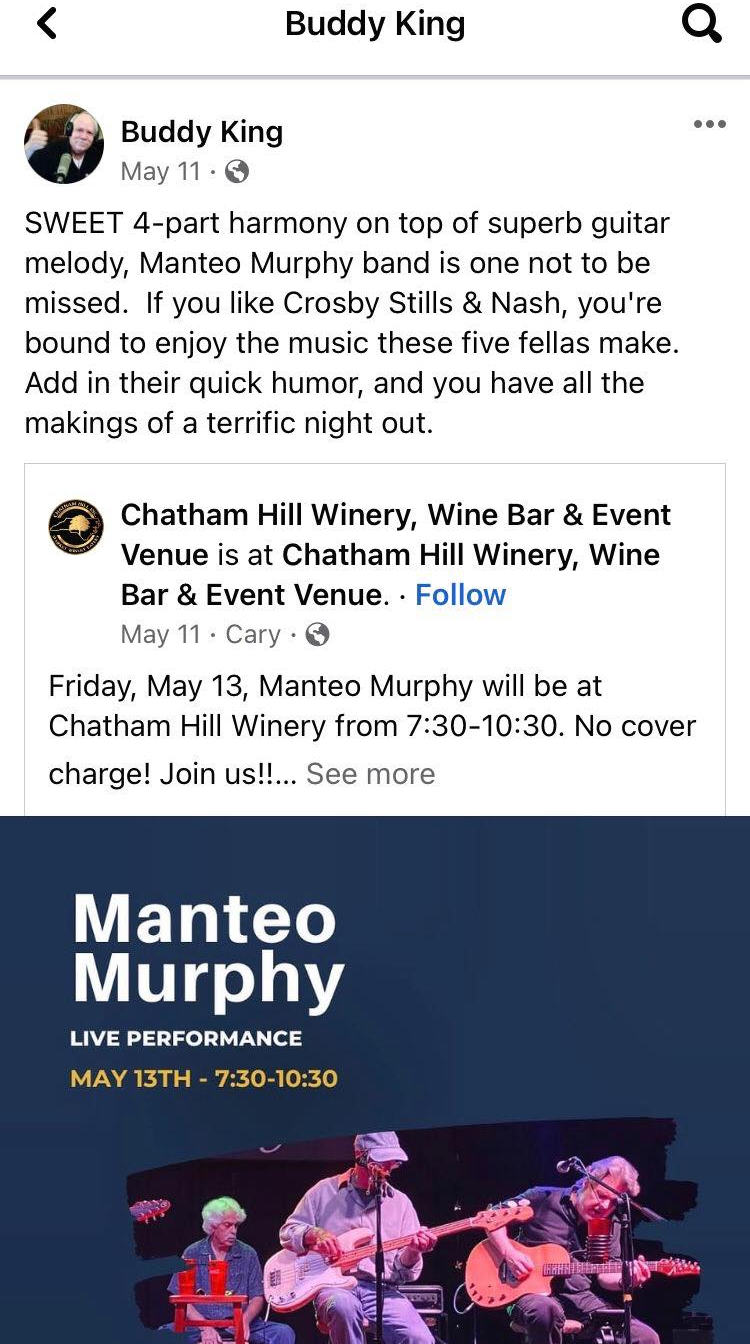 Manteo Murphy at the Chatham Hill Winery