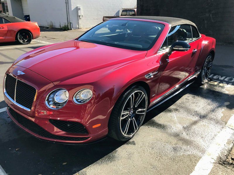 Bently Continental getting a detail and car wash by keptcar downtown salem