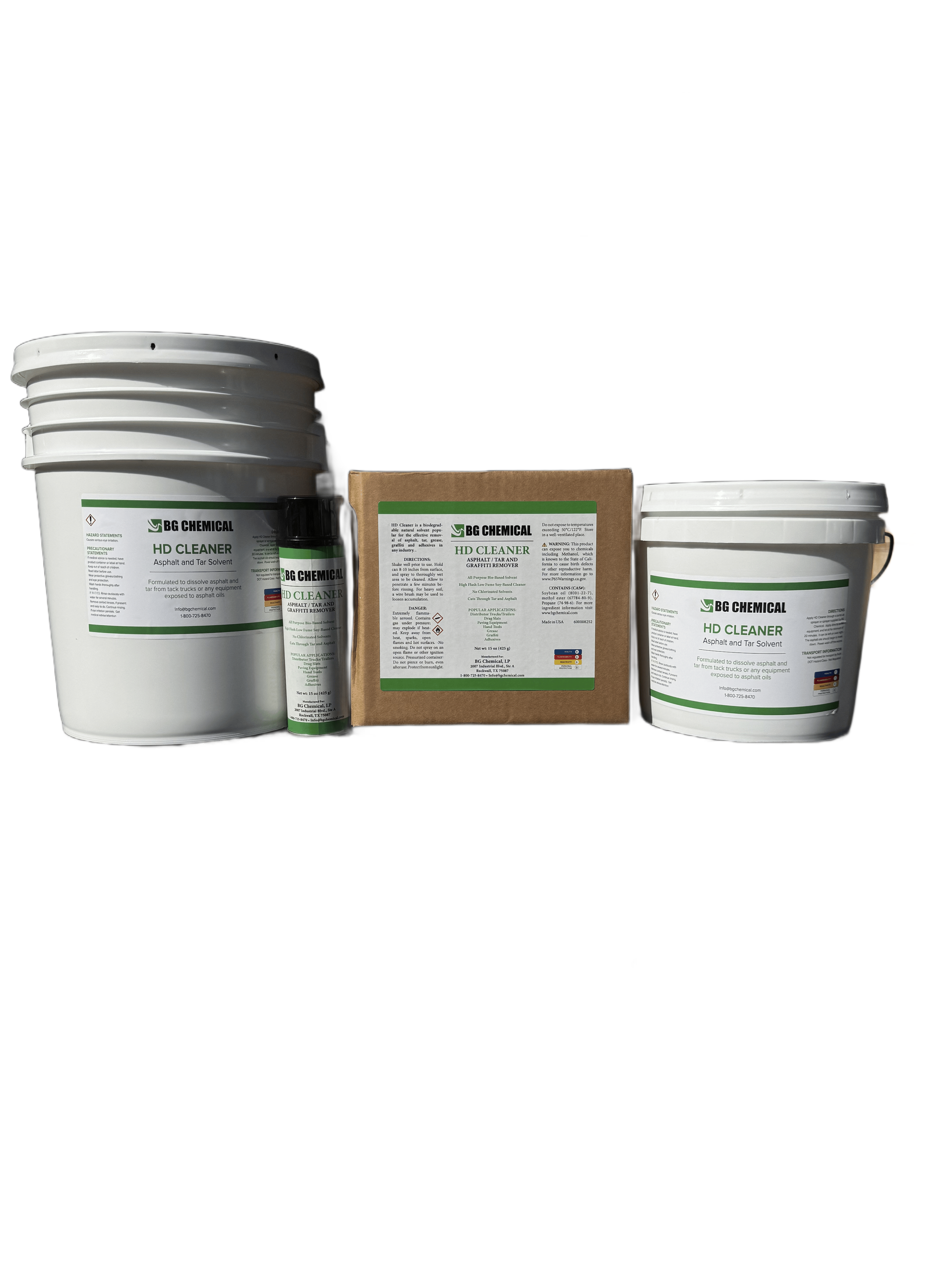 Assortment of BG Chemical Asphalt Removers