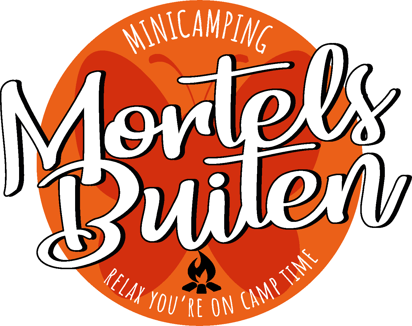 Welkom bij Mortels Buiten A logo for minicamping mortels buiten relax you 're on camp time