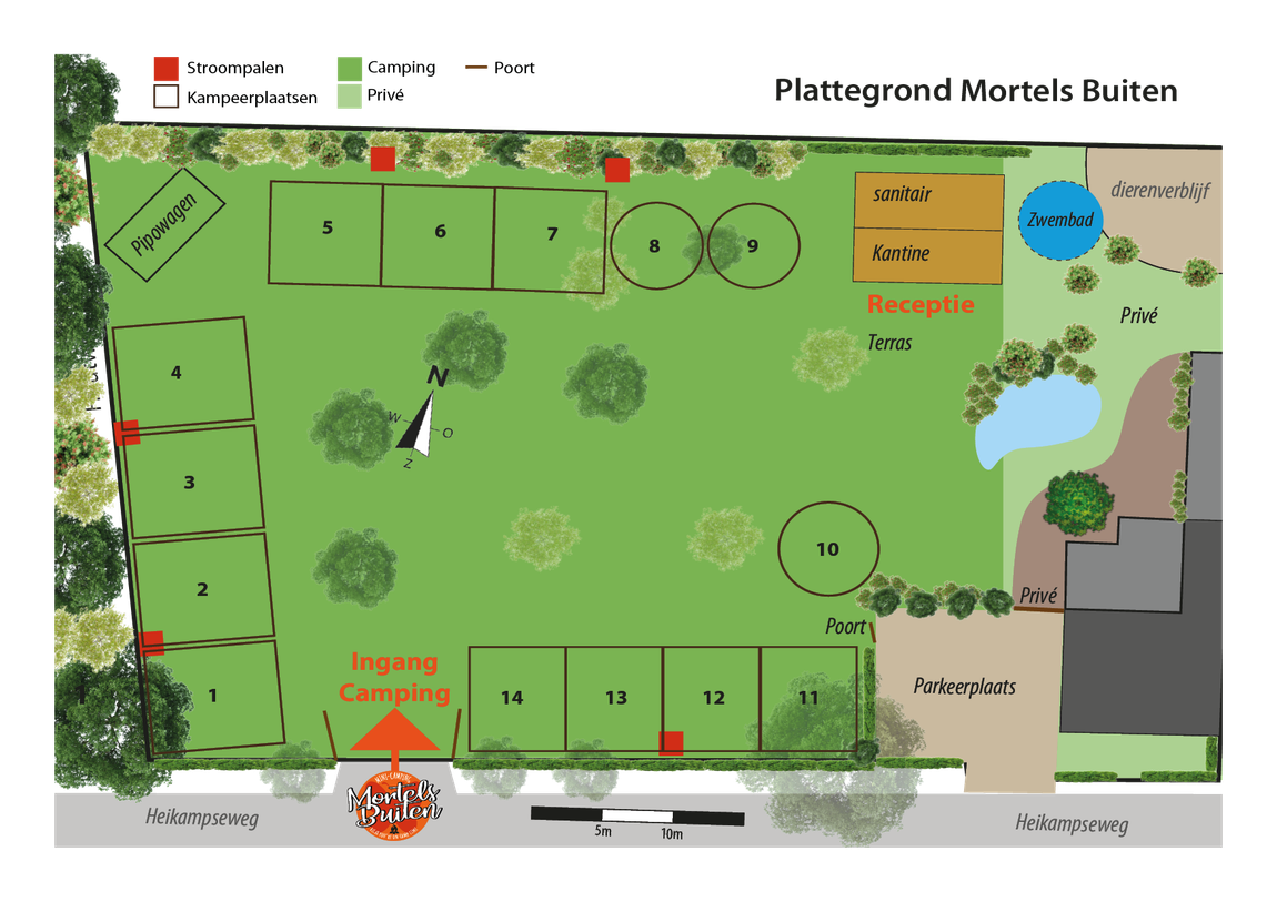 Plattegrond Mortels Buiten