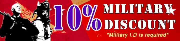 Banner with military figures, purple 