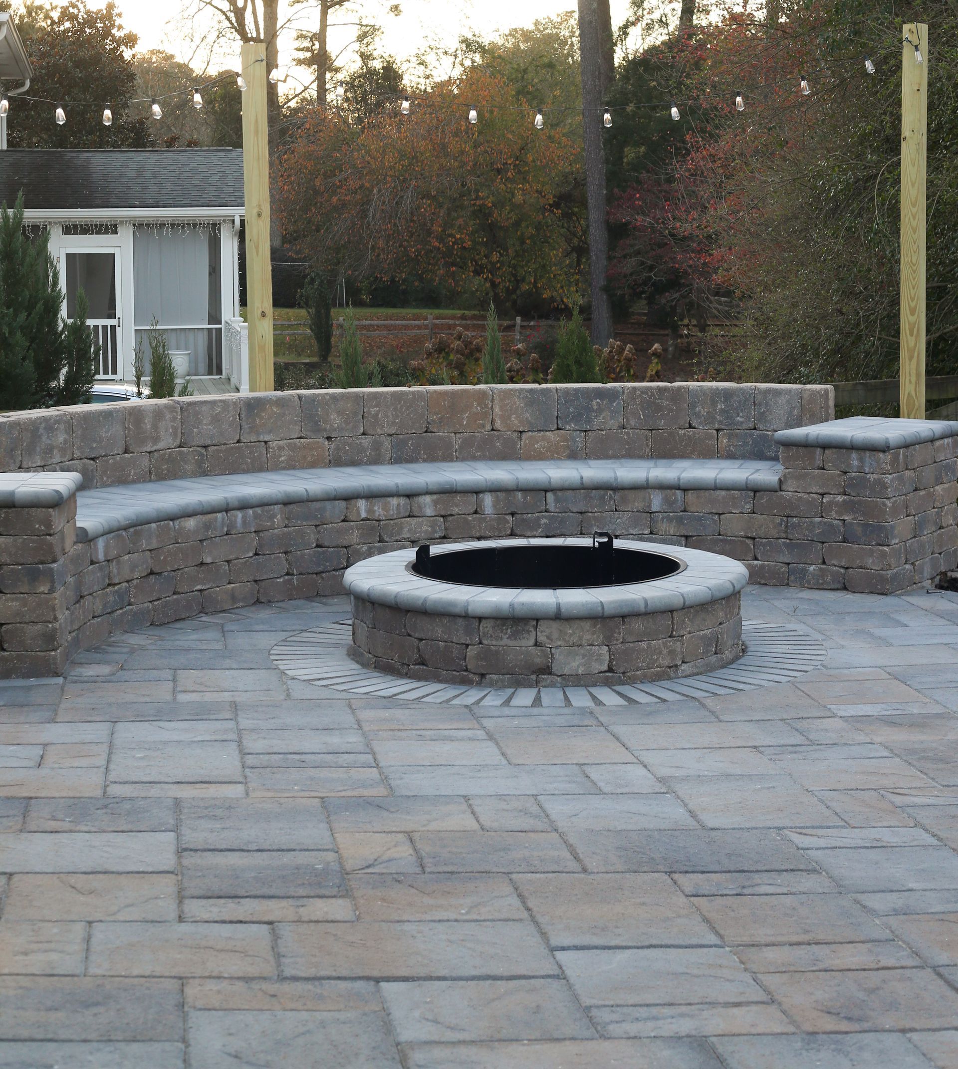 Patio and Firepit Installation