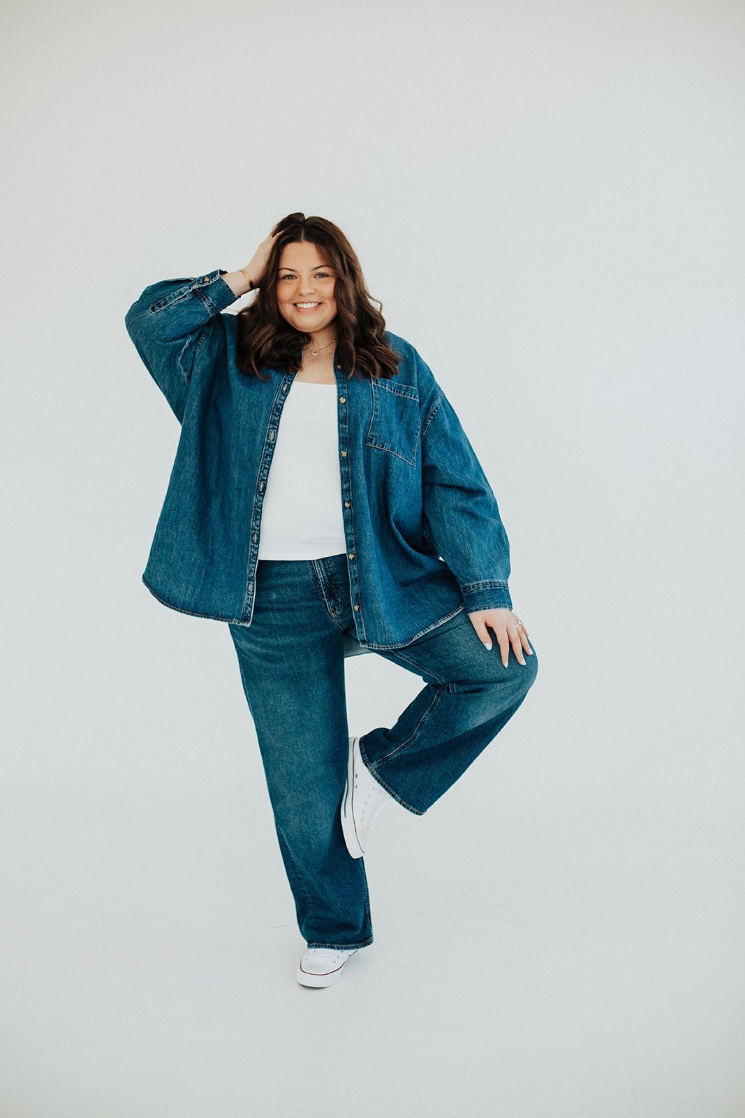Madison, owner and licensed esthetician at Future You Skin in Gahanna, Ohio, smiling in treatment room; acne expert and corrective skincare specialist.