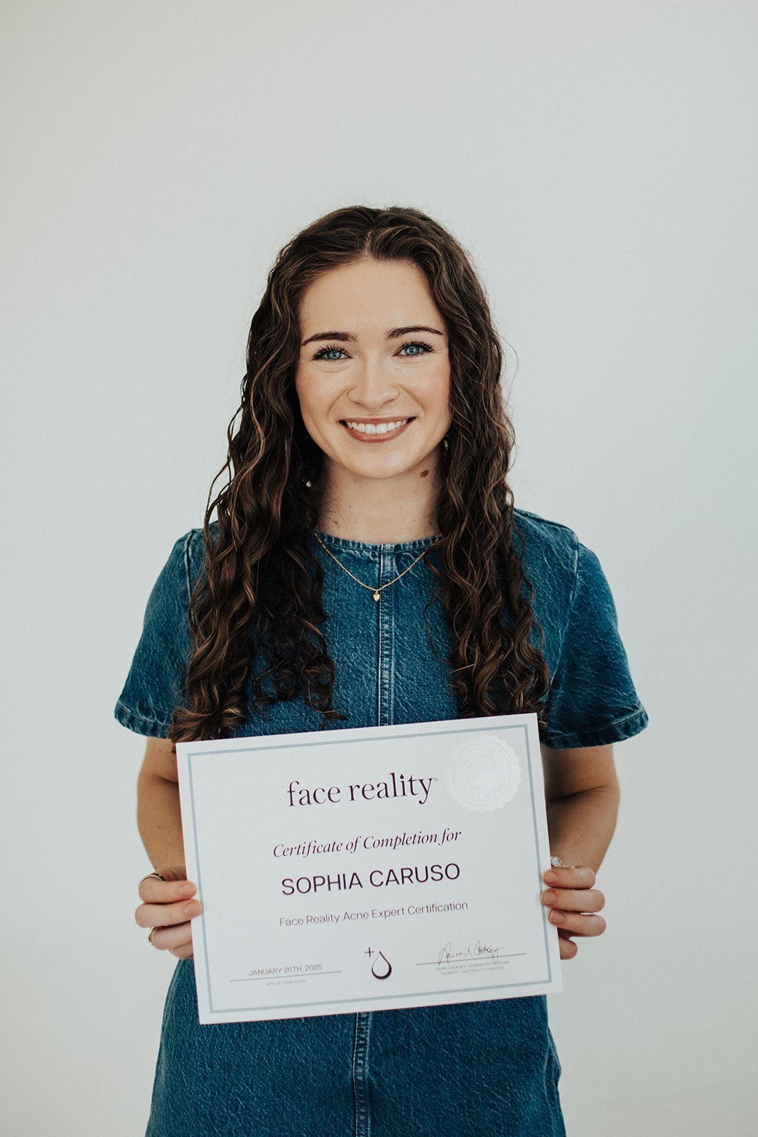 “Sophia, licensed esthetician and acne specialist at Future You Skin in Gahanna, Ohio, with a biology background and holistic approach to skin health.”