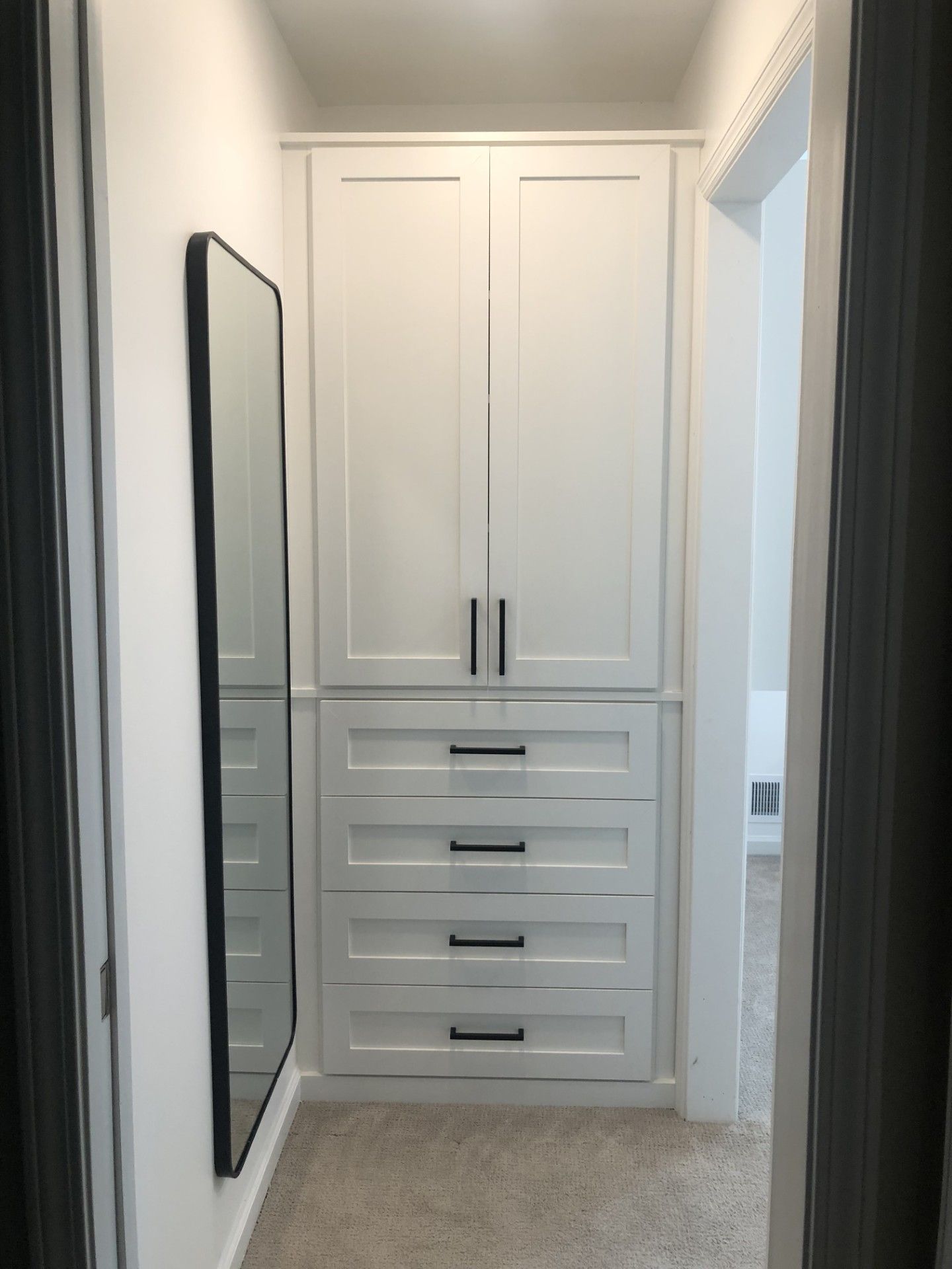 Shaker style doors and drawers upgrade your storage look.