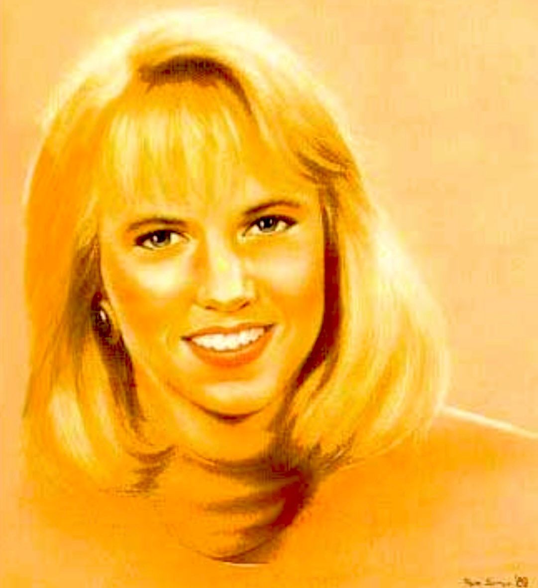 Linda de Mol. Ronny Simon artwork.
