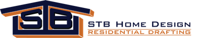 Logo featuring dark blue house-shaped 'STB' initials, orange accents, and text 