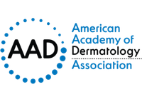 The logo for the american academy of dermatology association