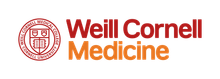 The logo for weill cornell medicine is red and orange