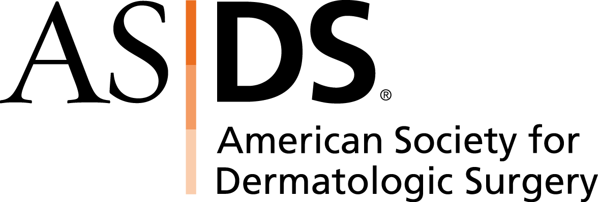 The logo for the american society for dermatologic surgery