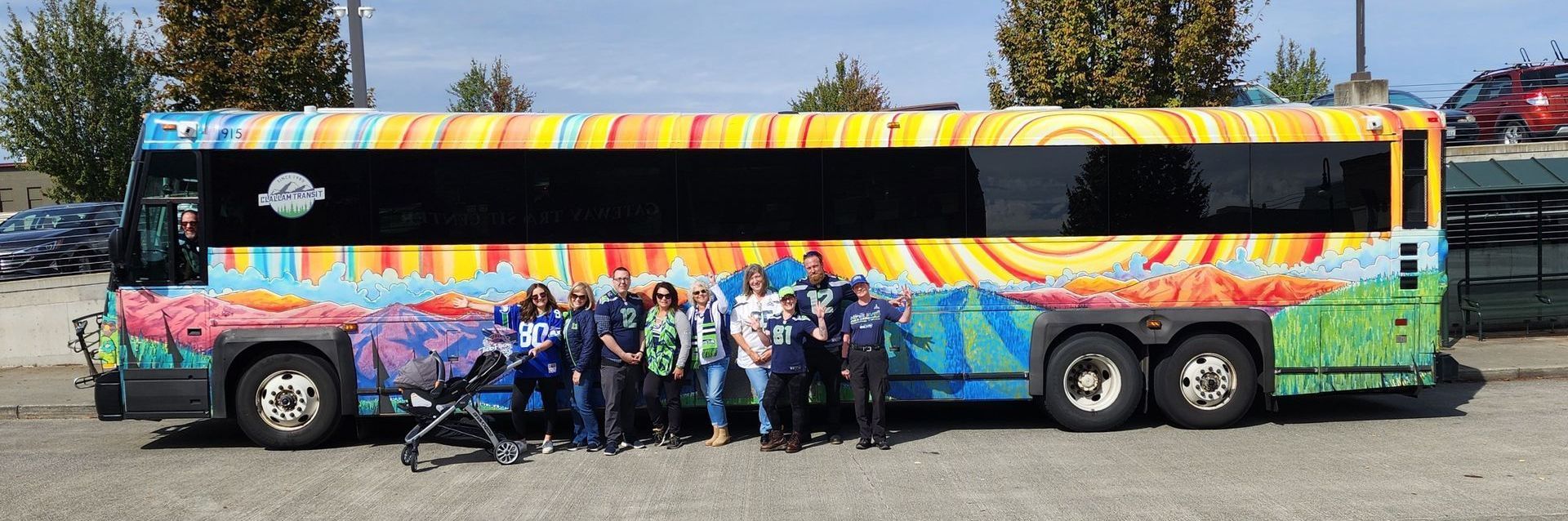 Strait Shot bus with passengers