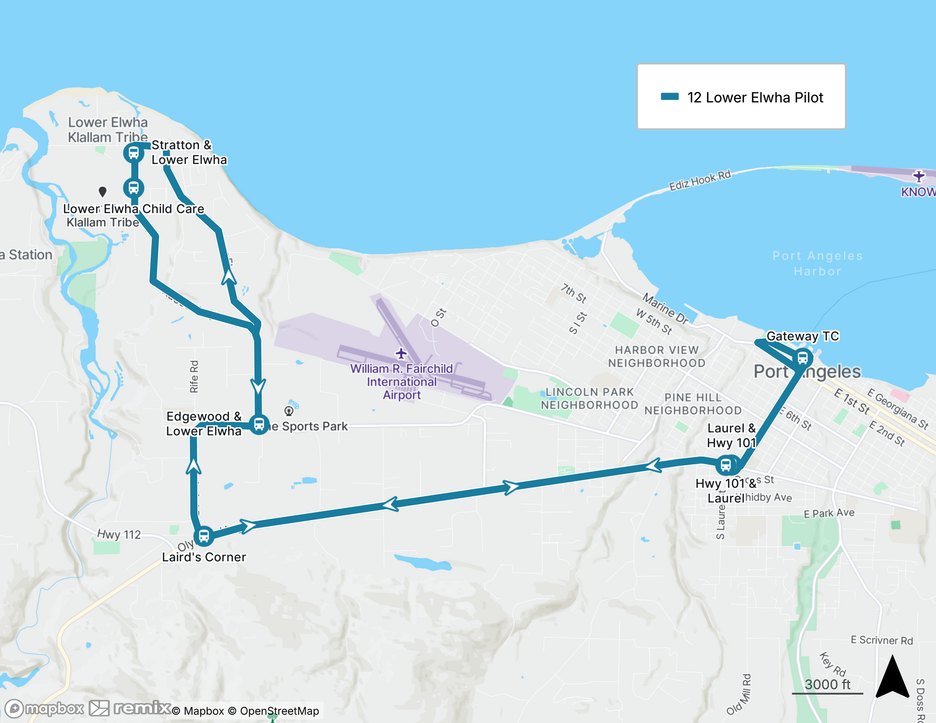 Lower Elwha Route Map