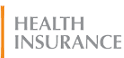 A logo for health insurance on a white background.