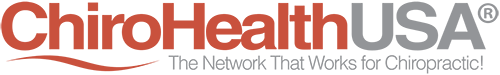 A logo for chiro health usa the network that works for chiropractors