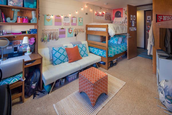 student dorm room for college space saving