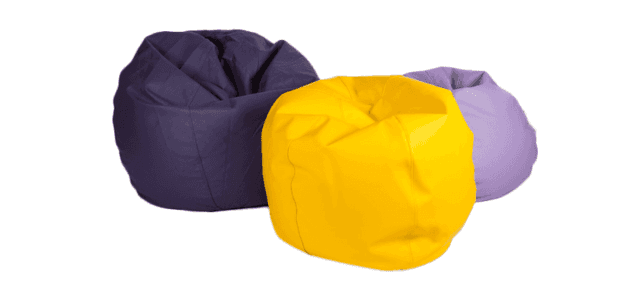 fun, vibrant bean bags with waterproof covers good for any living space