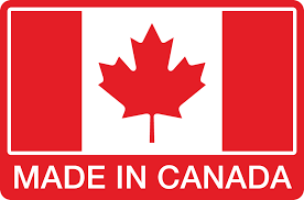 Canadian flag made in Canada label