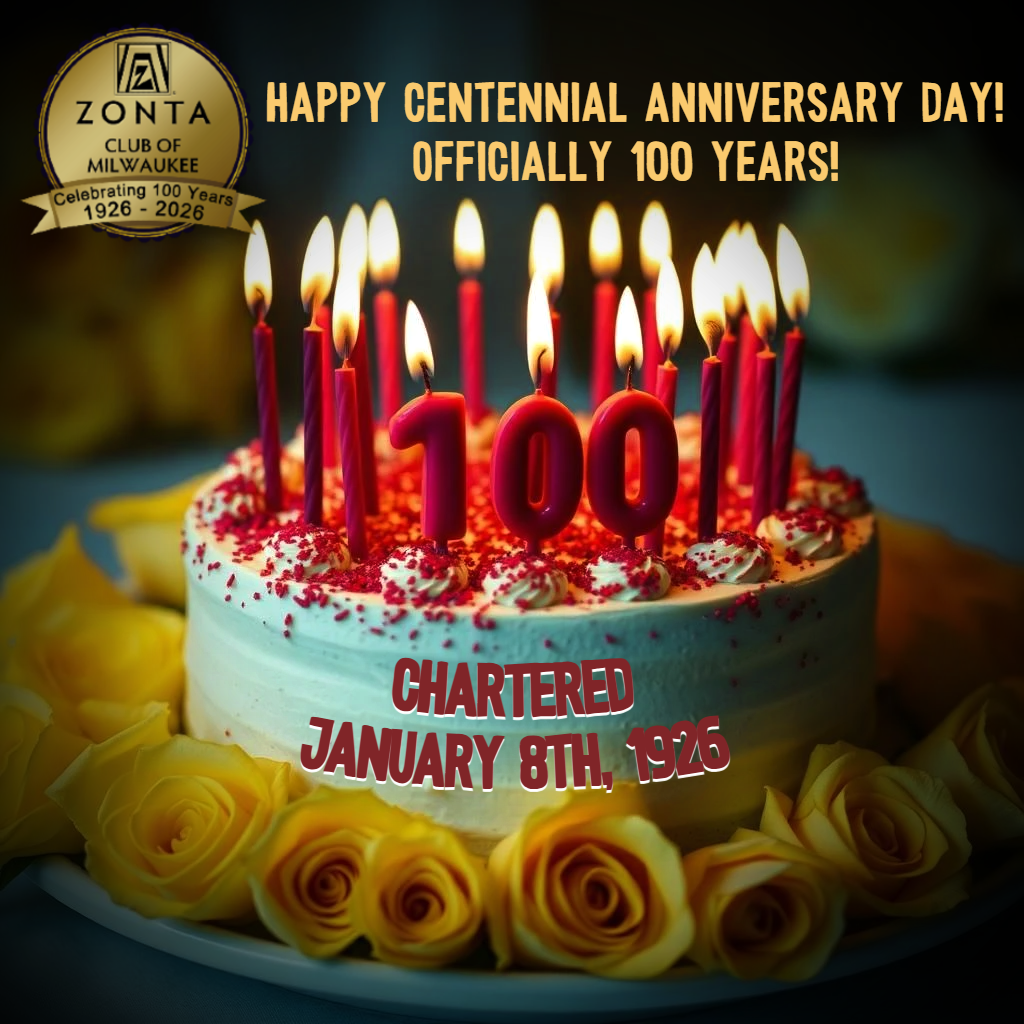 Six women holding a banner that says